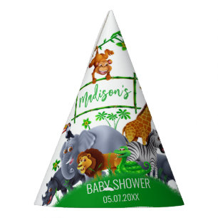 Chapeaux De Fètes Animaux Wild One Jungle verdure safari hiver
