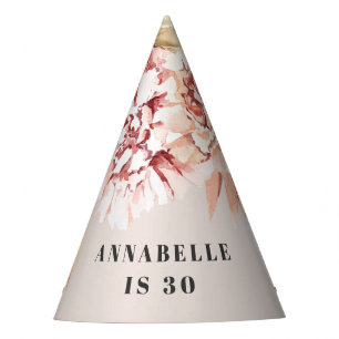 Chapeaux De Fètes Anniversaire bohème moderne pastel floral