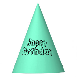 Chapeaux De Fètes Anniversaire d'Aquamarine solide