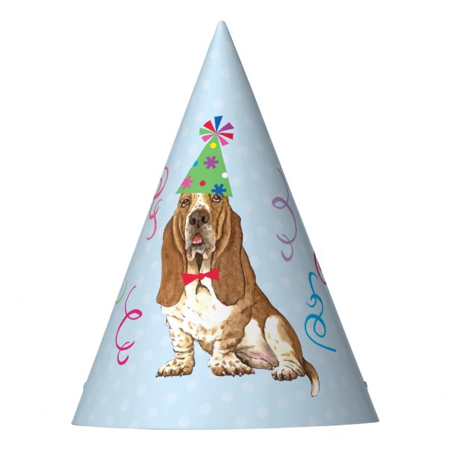 Chapeaux De Fètes Anniversaire de Basset Hound (Devant)