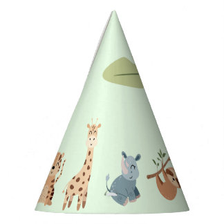 Chapeaux De Fètes Anniversaire de enfant Jungle Safari Animaux