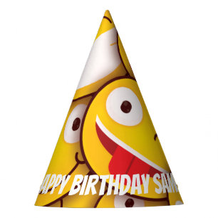 Chapeaux De Fètes Anniversaire de Kawaii Cute Emoji Emoticon.