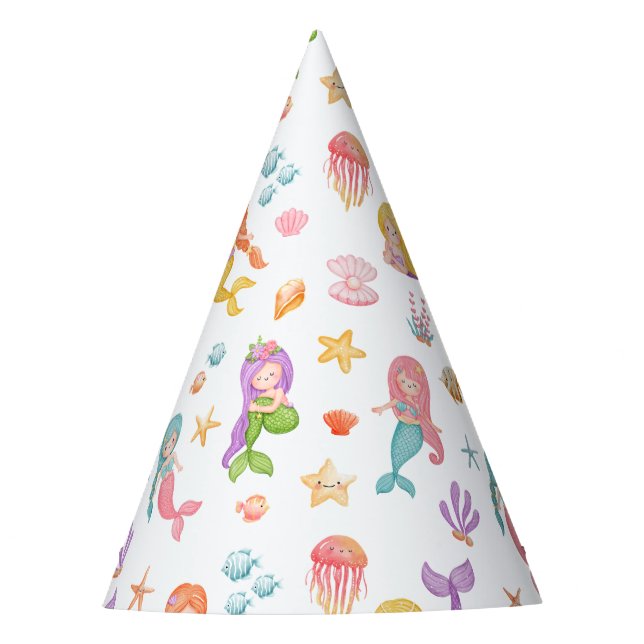 Chapeaux De Fètes Anniversaire de Mermaid (Devant)
