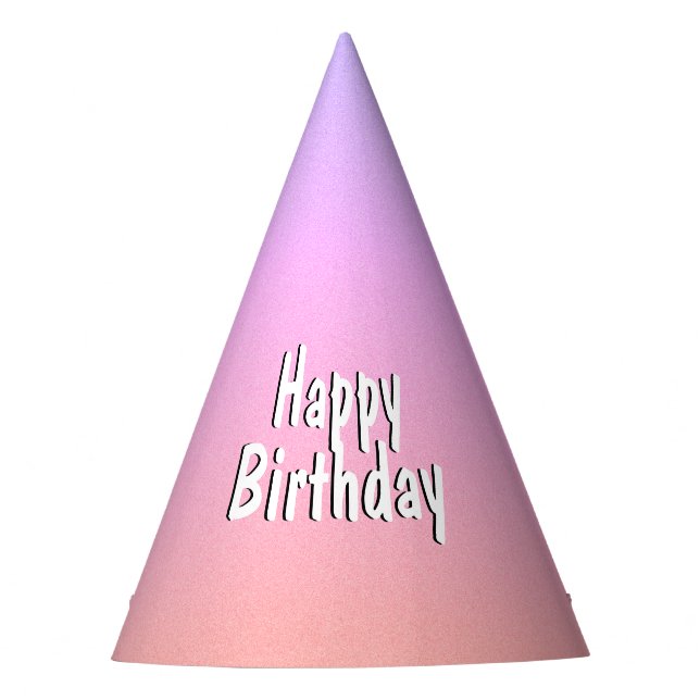 Chapeaux De Fètes Anniversaire de Pink Ombre (Devant)