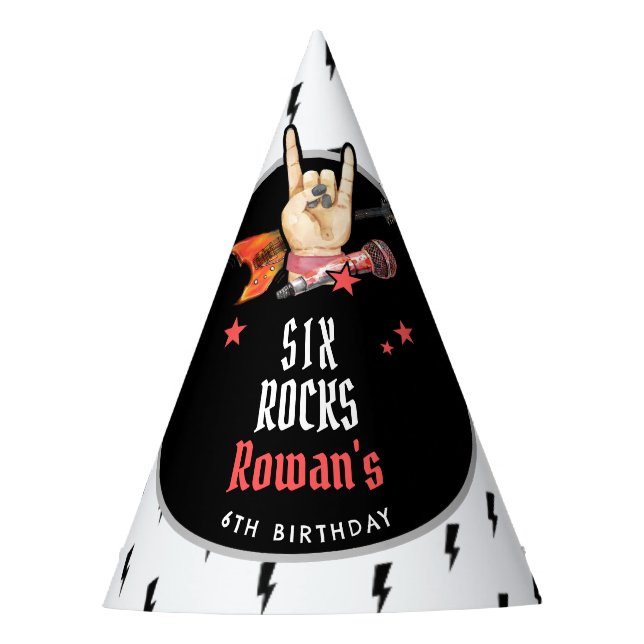 Chapeaux De Fètes Anniversaire de Rockstar Punk Cool Tout Âge (Devant)