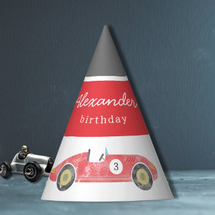 Chapeaux De Fètes anniversaire de voiture rouge