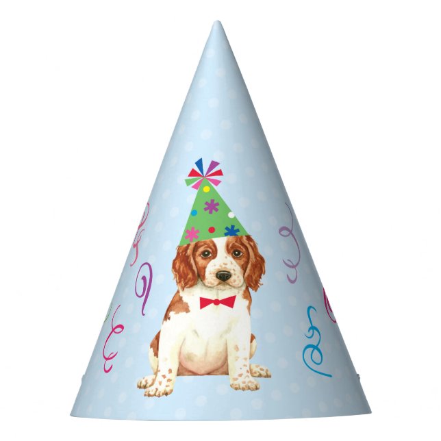 Chapeaux De Fètes Anniversaire de Welsh Springer Spaniel (Devant)