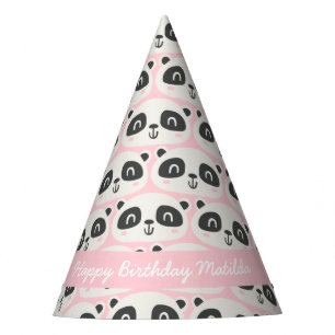 Chapeaux De Fètes Anniversaire des enfants de panda à caractère mi