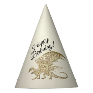 Chapeaux De Fètes Anniversaire d'or du dragon de mosaïque Extraordin