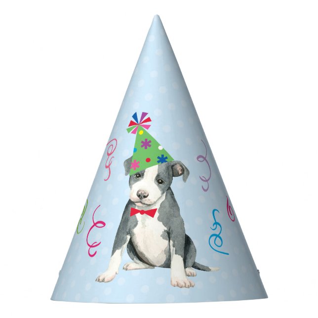 Chapeaux De Fètes Anniversaire du Pit Bull Terrier (Devant)