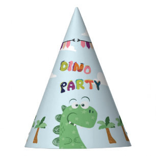 Chapeaux De Fètes Anniversaire du tyrannosaurus vert Rex/T-Rex