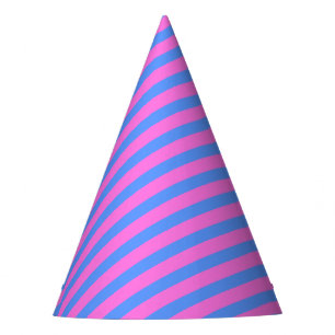 Chapeaux De Fètes Anniversaire fête rayures bleu rose motif