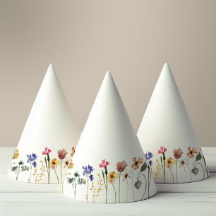 Chapeaux De Fètes Anniversaire Fleur sauvage coloré