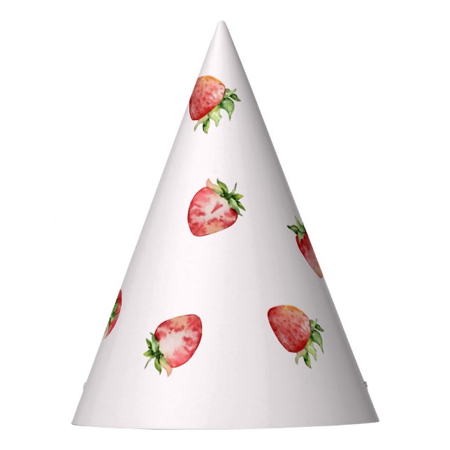 Chapeaux De Fètes Anniversaire fraise (Devant)