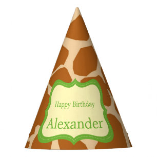 Chapeaux De Fètes Anniversaire neutre animal de genre de safari de