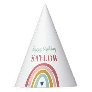 Chapeaux De Fètes Anniversaire rose arc-en-ciel du mignon Boho