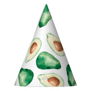 Chapeaux De Fètes Aquarelle Avocado Motif