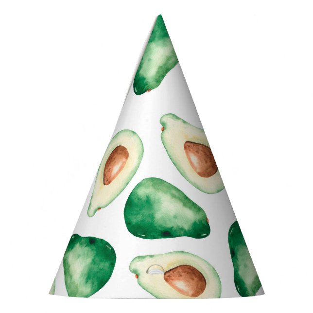 Chapeaux De Fètes Aquarelle Avocado Motif (Gauche)