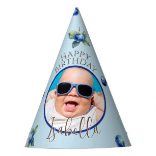 Chapeaux De Fètes Aquarelle Blueberry Berry Sweet Photo Anniversaire