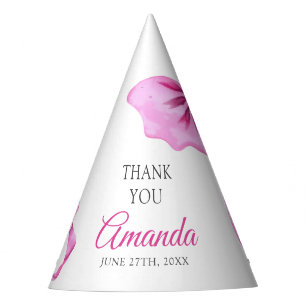 Chapeaux De Fètes Aquarelle Coquette Rose Bow Sweet 16 Anniversaire