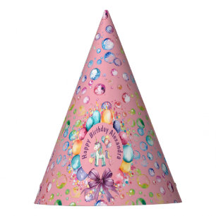 Chapeaux De Fètes Aquarelle couleur mignonne Unicorn Anniversaire