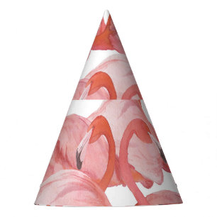 Chapeaux De Fètes Aquarelle de Flamant rose : Motif transparent