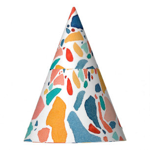 Chapeaux De Fètes Aquarelle de Terrazzo : Motif coloré sans couture.