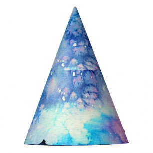 Chapeaux De Fètes Aquarelle Espace Art : Ciel de nuit