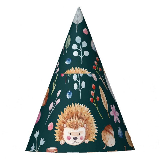 Chapeaux De Fètes Aquarelle Fairy Forest Motif pour enfants (Devant)