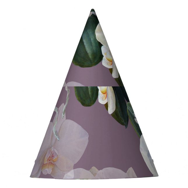 Chapeaux De Fètes Aquarelle orchidée lavande foncée. (Devant)
