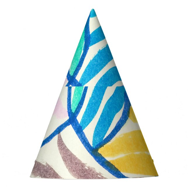 Chapeaux De Fètes Aquarelle patchwork : style de peinture sale. (Devant)