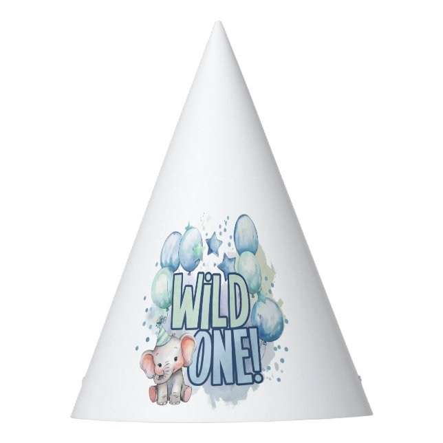 Chapeaux De Fètes Aquarelle Wild One 1er anniversaire (Devant)