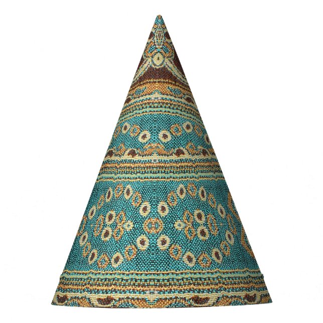 Chapeaux De Fètes Arabesque Fabric Paisley Oriental Design (Devant)