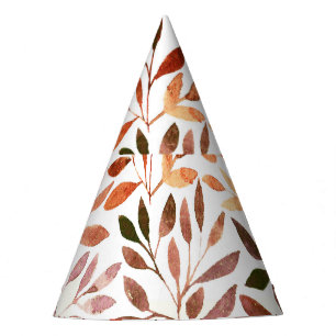 Chapeaux De Fètes Arbres rétro, aquarelle motif sans couture.