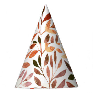 Chapeaux De Fètes Arbres rétro, aquarelle motif sans couture.