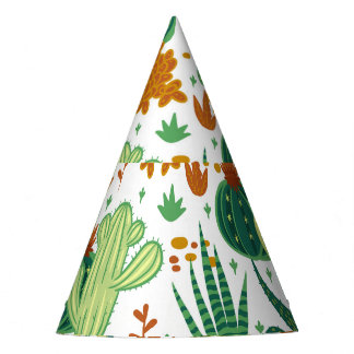 Chapeaux De Fètes Arrière - plan blanc cactus : Graphiques Vintages.