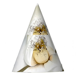 Chapeaux De Fètes Arrière - plan blanc Magnolia Closeup Vert