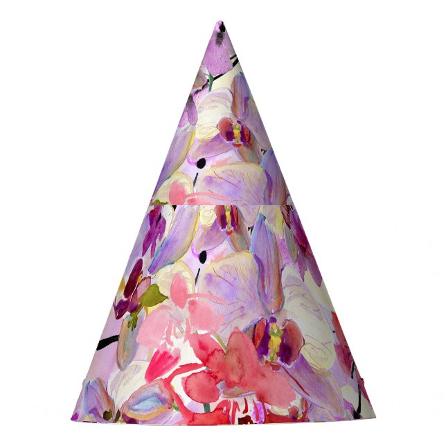 Chapeaux De Fètes Arrière - plans d'aquarelle Orchidée-Sakura (Devant)