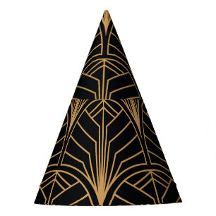 Chapeaux De Fètes Art Déco, motif minimaliste vintage.