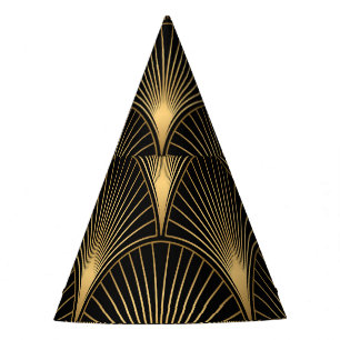 Chapeaux De Fètes Art Déco Or Noir : Luxe incomparable