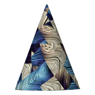 Chapeaux De Fètes Art numérique Bleu Carrés Abstraits