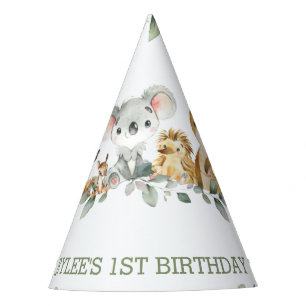 Chapeaux De Fètes Australian Animal Green 1er anniversaire garçon f