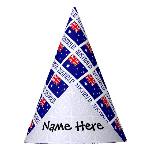 Chapeaux De Fètes Australie et Australie Drapeau Carrelé Personnalis (Devant)
