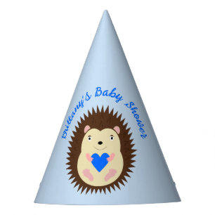 Chapeaux De Fètes Baby Boy Blue Heart Hérisson Baby Shower
