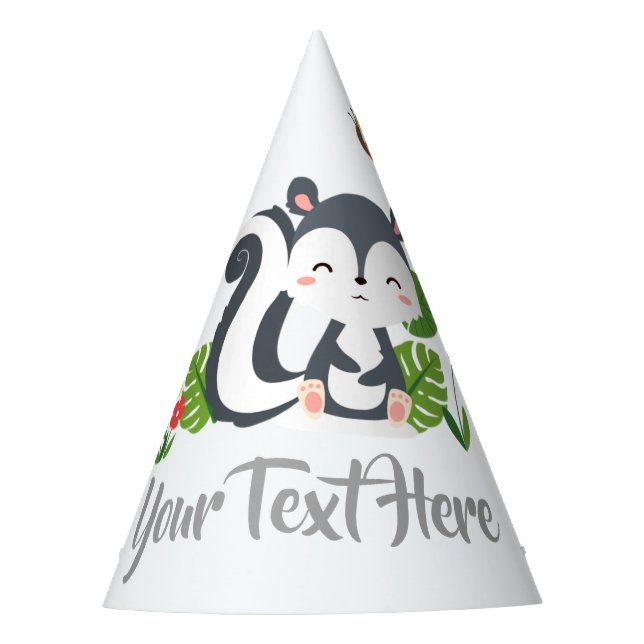 Chapeaux De Fètes Baby Skunk, Papillon & Fleurs (Devant)