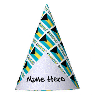 Chapeaux De Fètes Bahamas Drapeau Bahamien Personnalisé en Mosaïque