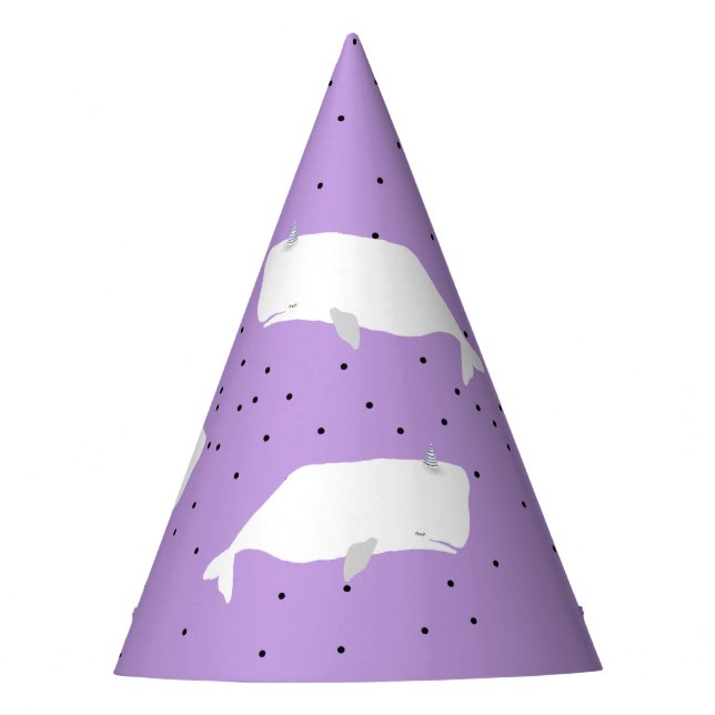 Chapeaux De Fètes Baleine blanche claire violet (Devant)