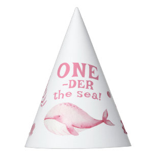 Chapeaux De Fètes Baleine Rose Oneder la mer 1er anniversaire