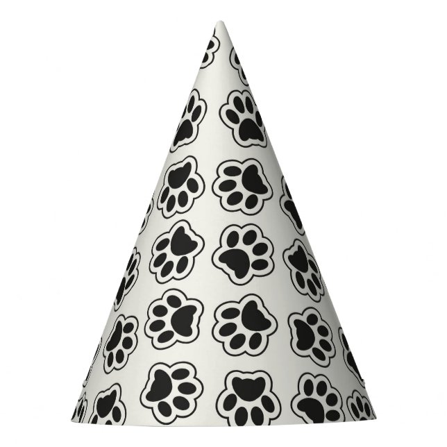 Chapeaux De Fètes Balles noires, Paws de chien, Paws de chat, Plan (Devant)