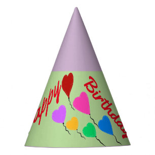 Chapeaux De Fètes Ballons cardiaques Casquettes d'anniversaire